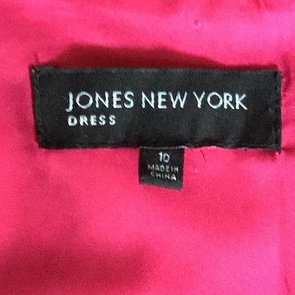 Jones New York summer dress, size 10, stunning pink/creamy gray. - Picture 3 of 8